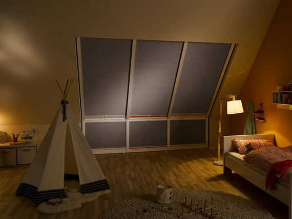 Duette Wabenplisseess zur Abdunklung und Sonnenschutz für Fenster Im Schlaf u Kinderzimmer