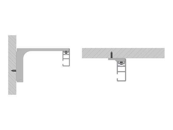 Flow 850 Vorhangschienensystem Wandmontage Deckenmontage